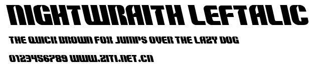 Nightwraith Leftalic.ttf字體轉換器圖片