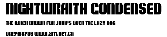 Nightwraith Condensed.ttf字體轉換器圖片