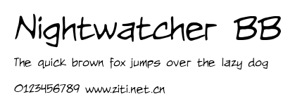 Nightwatcher BB.ttf字體轉換器圖片
