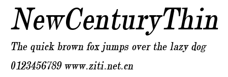 NewCenturyThin.ttf字體轉換器圖片