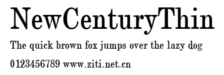 NewCenturyThin.ttf字體轉換器圖片
