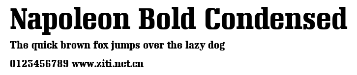 Napoleon Bold Condensed.ttf字體轉換器圖片