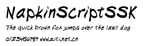 NapkinScriptSSK.ttf字體轉換器圖片