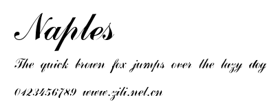 Naples.ttf字體轉換器圖片