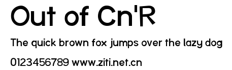 Out of Cn'R.ttf字體轉換器圖片