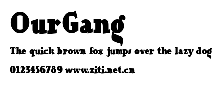 OurGang.ttf字體轉換器圖片