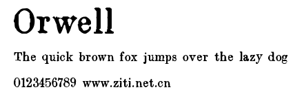 Orwell.ttf字體轉換器圖片