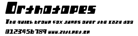 Orthotopes.ttf字體轉換器圖片