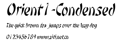 Orient1-Condensed.ttf字體轉換器圖片
