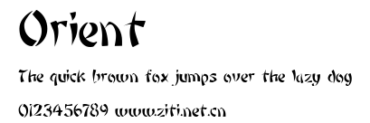 Orient.ttf字體轉換器圖片