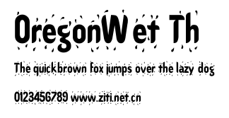 OregonWet Th.ttf字體轉換器圖片