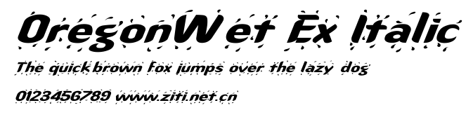 OregonWet Ex Italic.ttf字體轉換器圖片