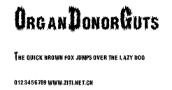 OrganDonorGuts.ttf字體轉換器圖片