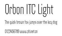 Orbon ITC Light.ttf字體轉換器圖片