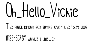 Oh_Hello_Vickie.ttf字體轉換器圖片