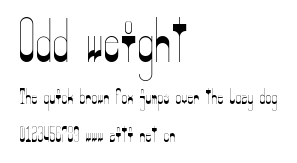 Odd weight.ttf字體轉換器圖片