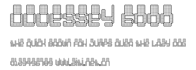 Oddessey 6000.ttf字體轉換器圖片