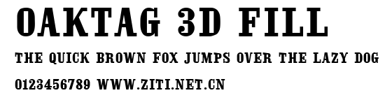 Oaktag 3D Fill.ttf字體轉換器圖片