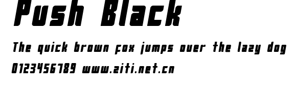 Push Black.ttf字體轉換器圖片