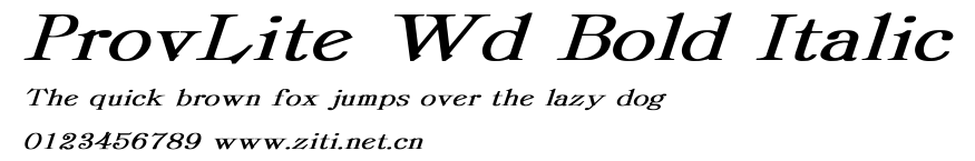 ProvLite Wd Bold Italic.ttf字體轉換器圖片