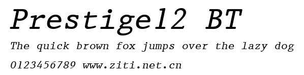 Prestige12 BT.ttf字體轉換器圖片