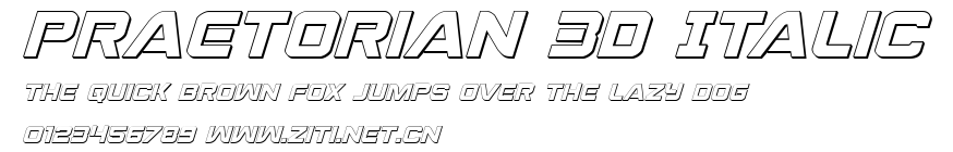 Praetorian 3D Italic.ttf字體轉換器圖片