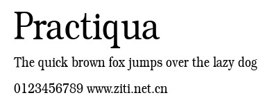 Practiqua.ttf字體轉換器圖片