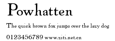 Powhatten.ttf字體轉換器圖片