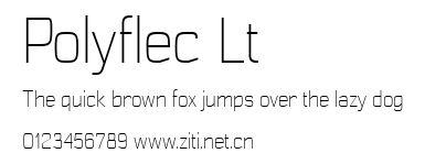 Polyflec Lt.ttf字體轉換器圖片
