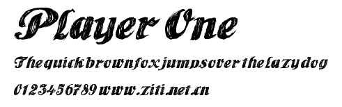 Player One.ttf字體轉換器圖片