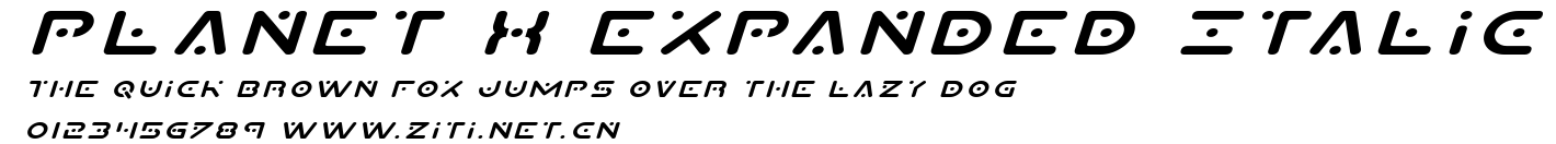 Planet X Expanded Italic.ttf字體轉換器圖片