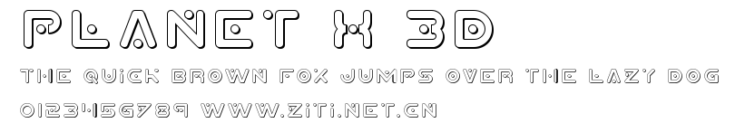 Planet X 3D.ttf字體轉換器圖片