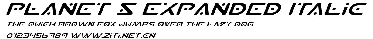 Planet S Expanded Italic.ttf字體轉換器圖片