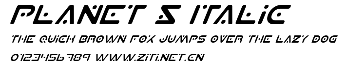 Planet S Italic.ttf字體轉換器圖片