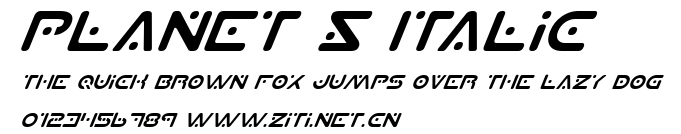Planet S Italic.ttf字體轉換器圖片