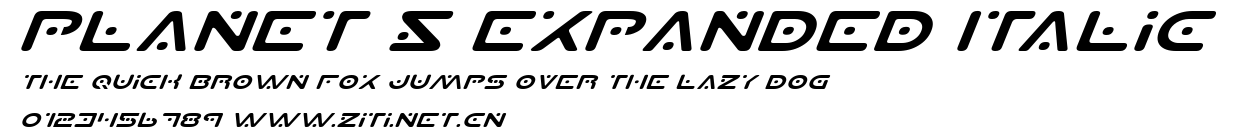 Planet S Expanded Italic.ttf字體轉換器圖片