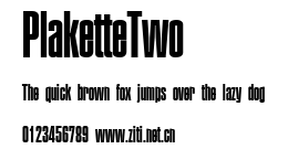 PlaketteTwo.ttf字體轉換器圖片