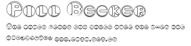 Pill Becker.ttf字體轉換器圖片