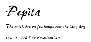 Pepita.ttf字體轉換器圖片