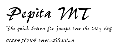 Pepita MT.ttf字體轉換器圖片