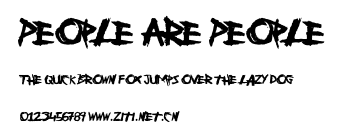 People Are People.ttf字體轉換器圖片