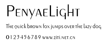 PenyaeLight.ttf字體轉換器圖片