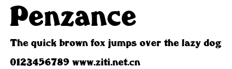 Penzance.ttf字體轉換器圖片