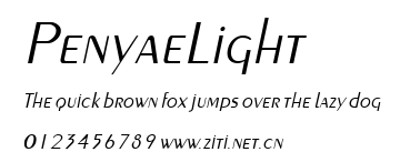 PenyaeLight.ttf字體轉換器圖片