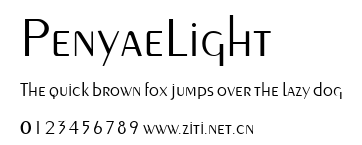 PenyaeLight.ttf字體轉換器圖片