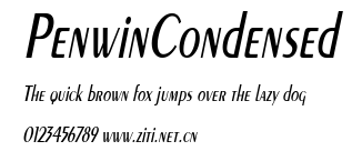 PenwinCondensed.ttf字體轉換器圖片
