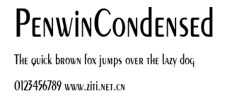 PenwinCondensed.ttf字體轉換器圖片