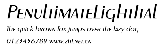 PenultimateLightItal.ttf字體轉換器圖片