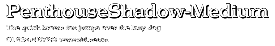 PenthouseShadow-Medium.ttf字體轉換器圖片