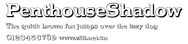 PenthouseShadow.ttf字體轉換器圖片